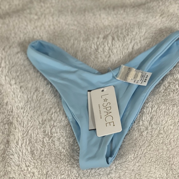 L*Space Cabana Bikini Bottom Bitsy Cut High-Leg - Sky Blue -XS-New with Tags NWT - Picture 9 of 16